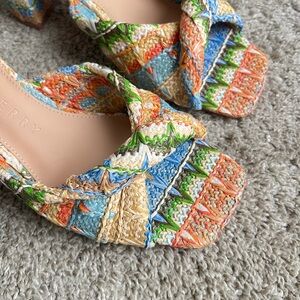 Katy Perry. New without tags. Size 9. Multicolor Woven Heels